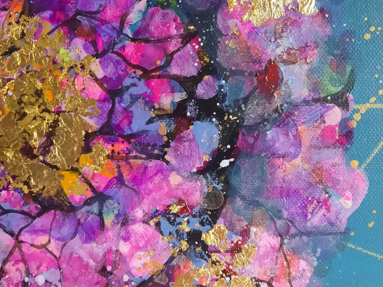 Billede 15 - Akrylmaleri på lærred 40x40 cm 