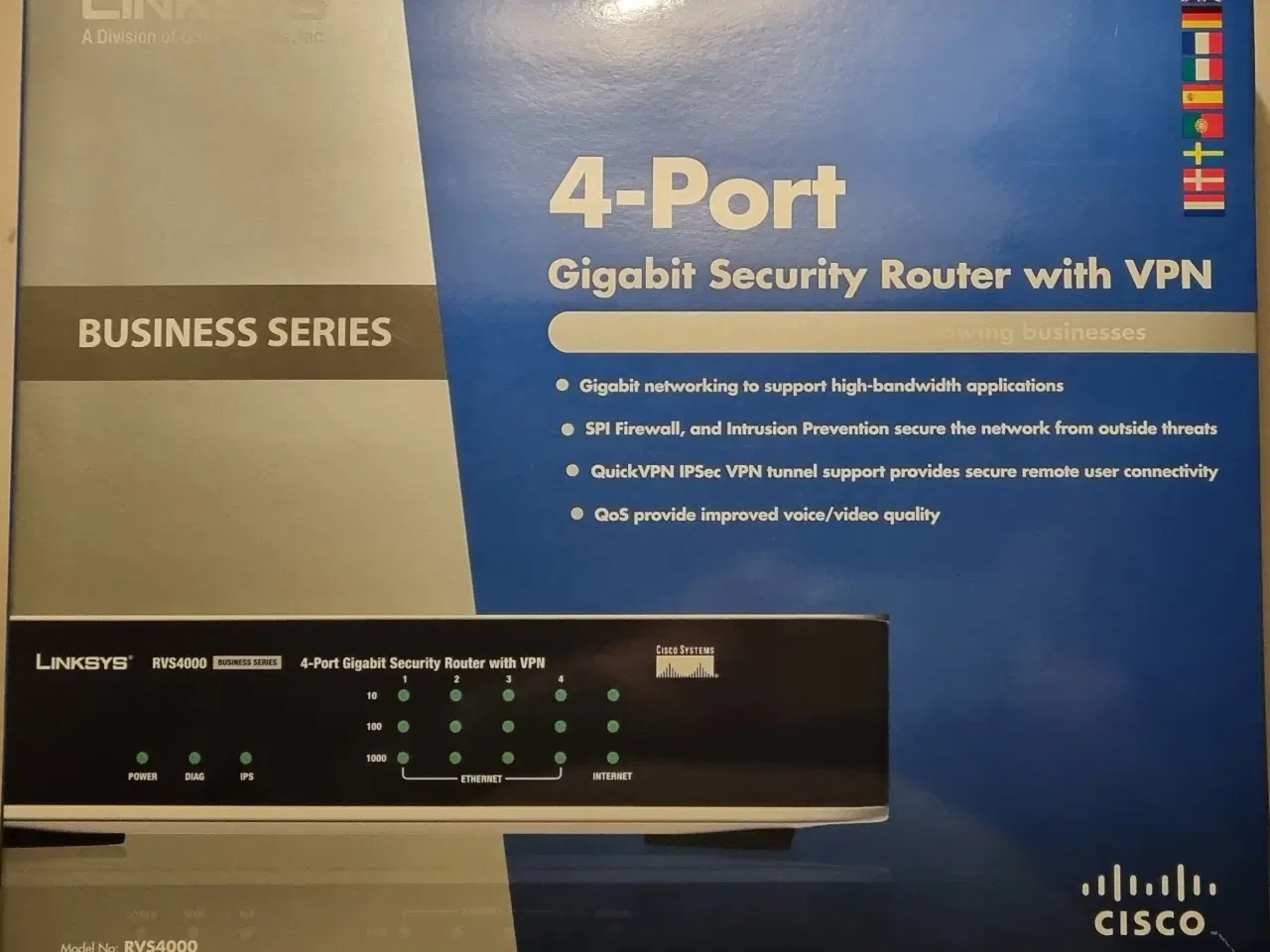 Billede 1 -  Linksys RVS4000 4-Port Gigabit Security Router