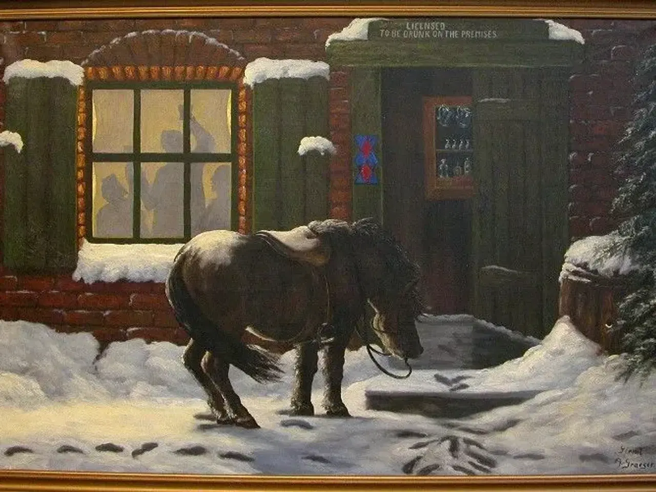 Billede 1 - GIGANT-maleri af "glemt" hest skal ses