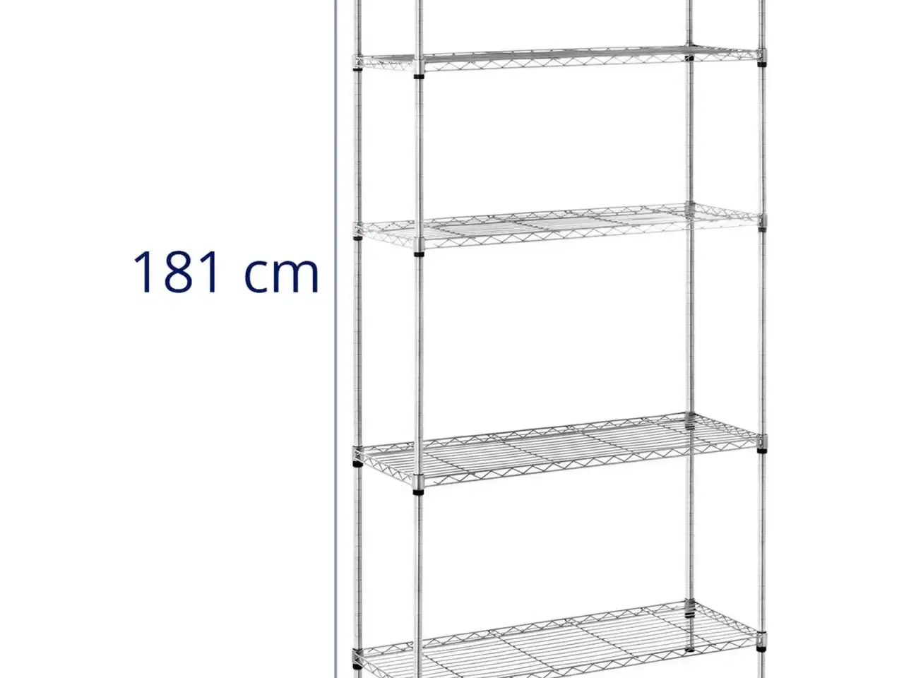 Billede 8 - Robust Gitterreol i Stål (90 x 35 cm) – 5 Hylder