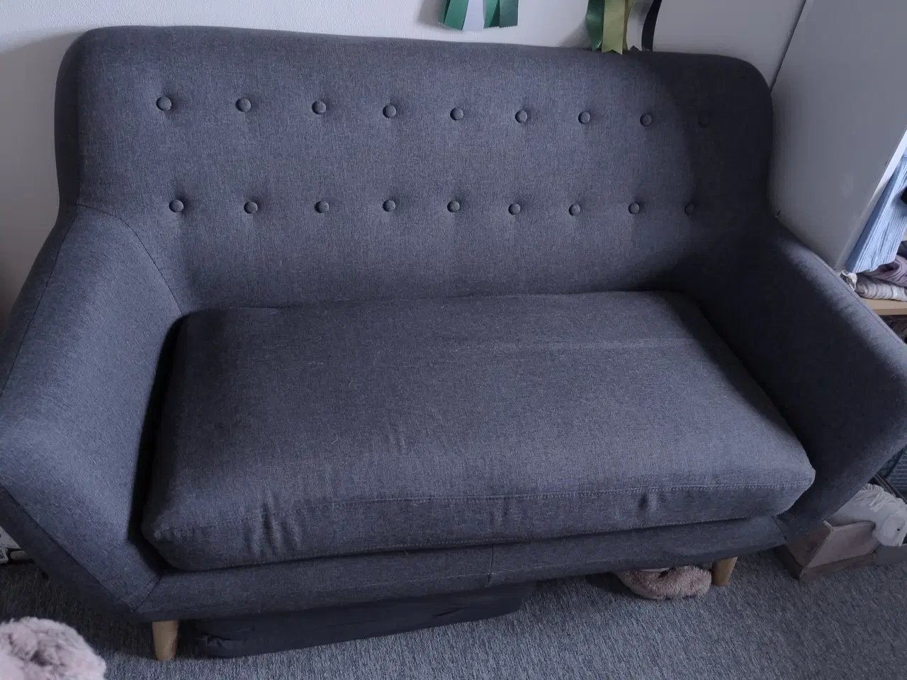 Billede 1 - 2-personers sofa mørkegrå