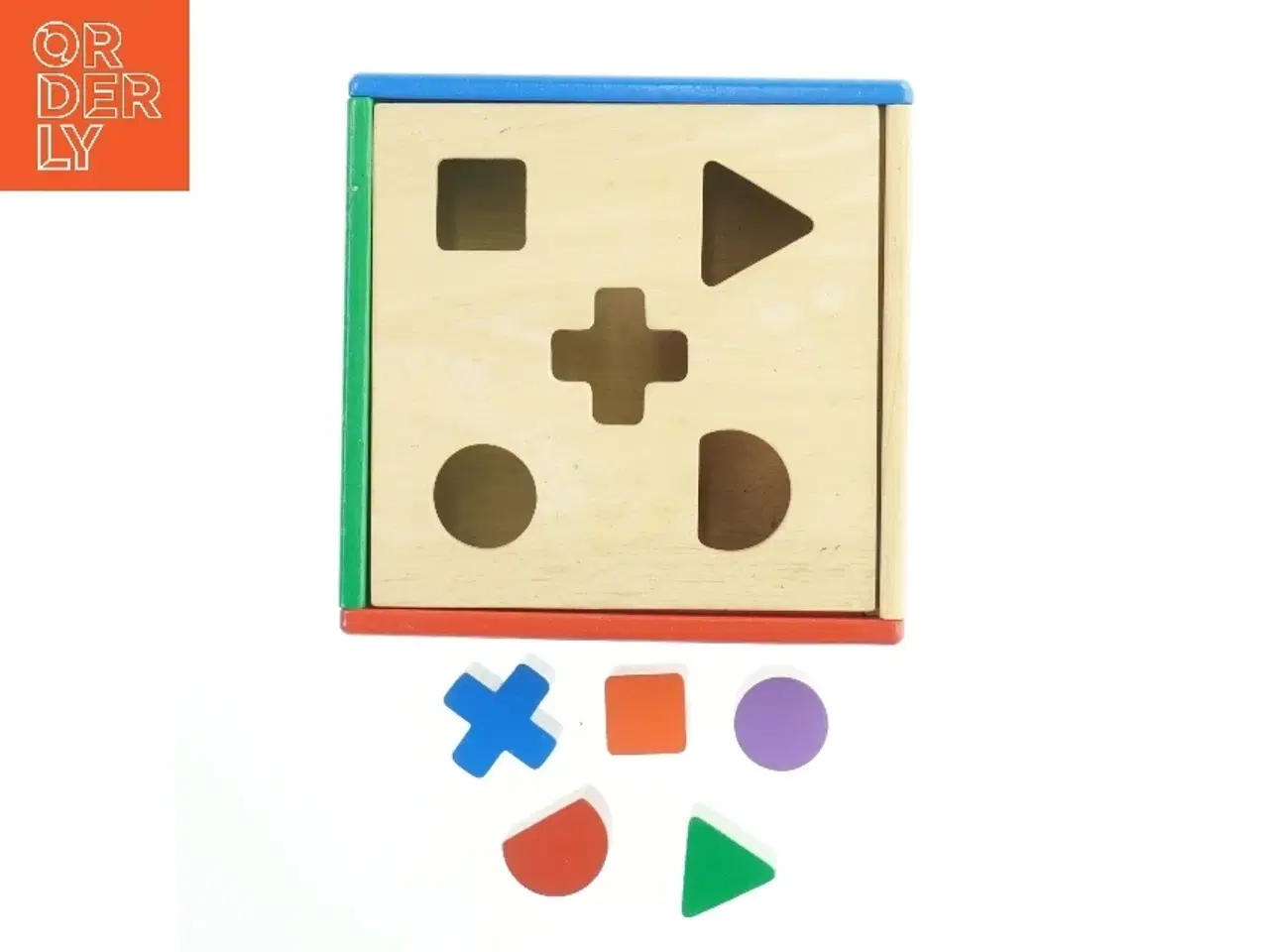 Billede 2 - Trækasse med puslespilsforme (str. 20 x 20 cm)