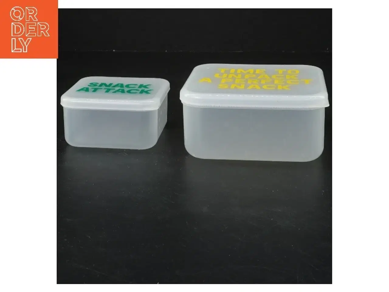 Billede 1 - Sæt af plastik madkasser (str. 12x12x6 cm)