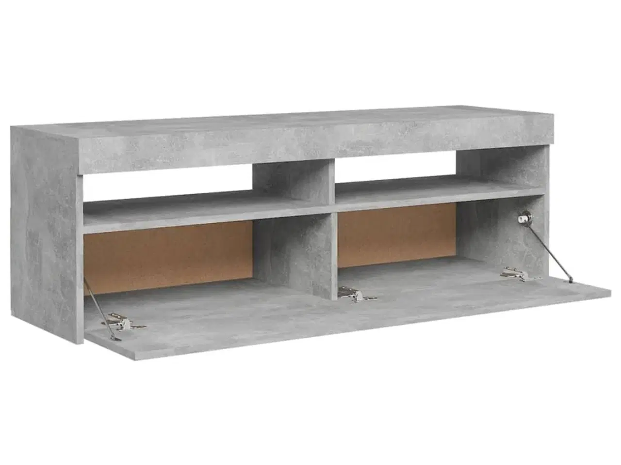 Billede 10 - Tv-bord med LED-lys 120x35x40 cm betongrå