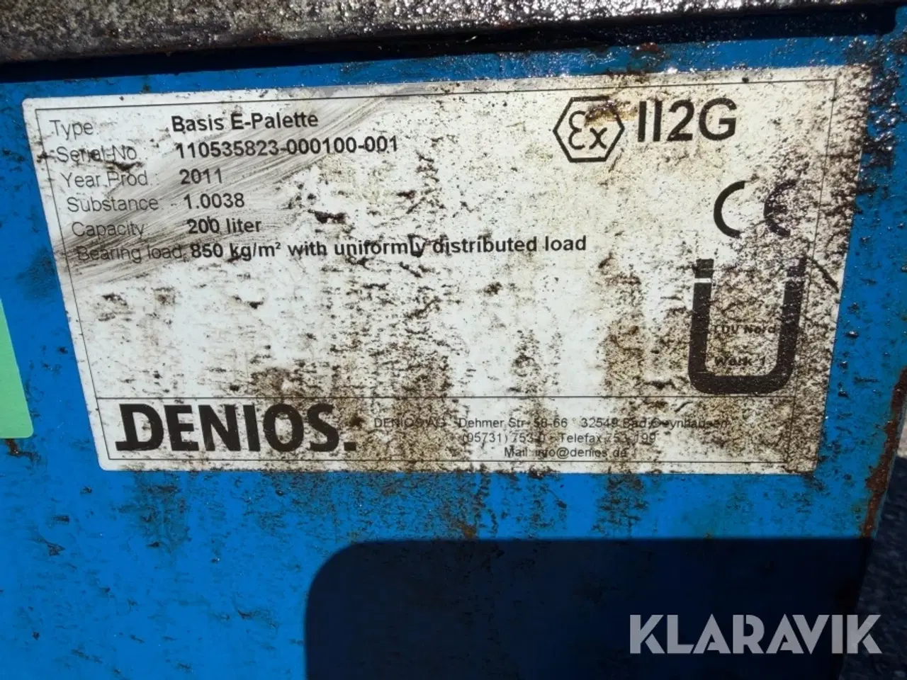 Billede 10 - Opsamlingskar / spildbakke Denios Basic E-Palette