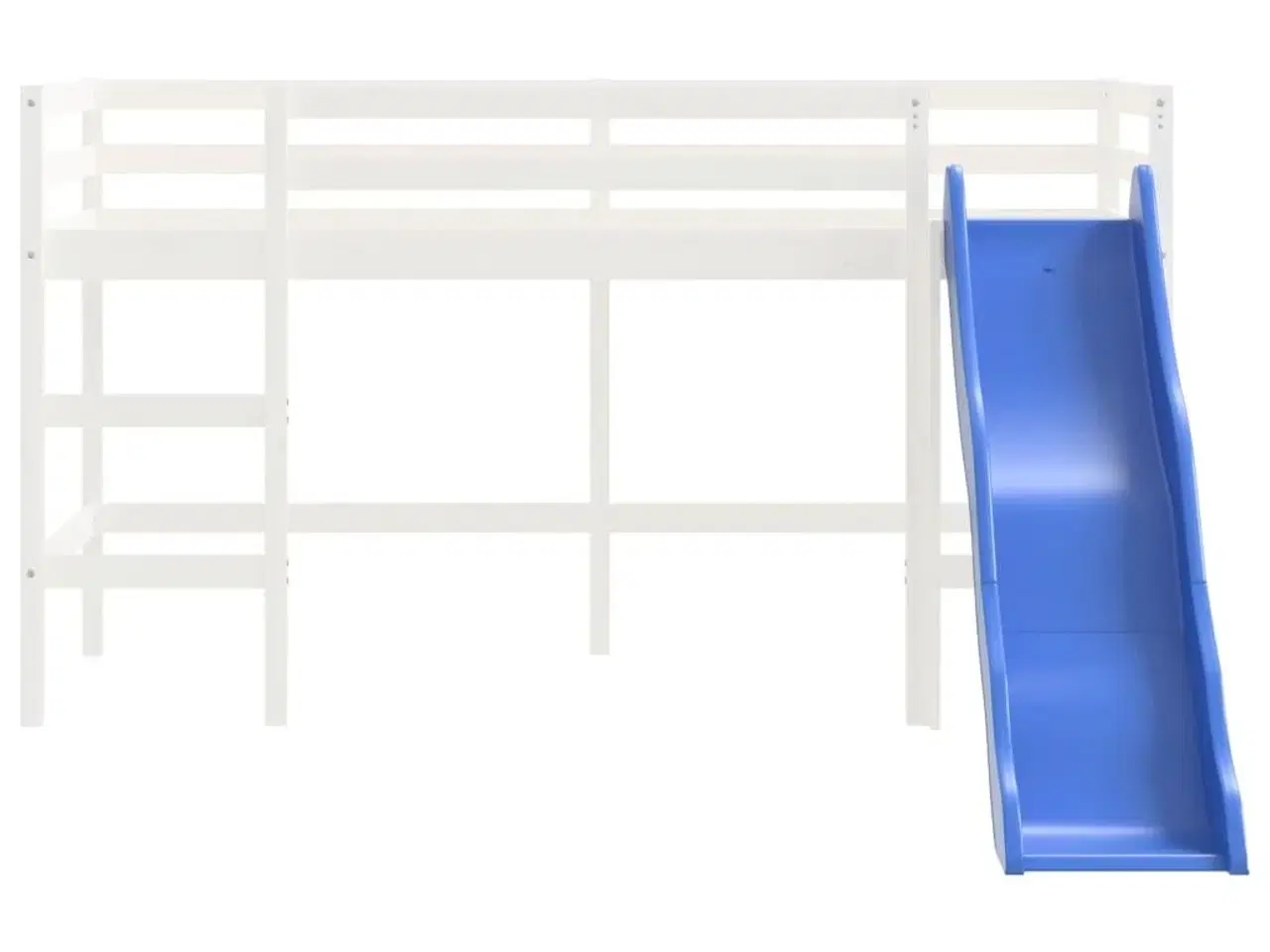 Billede 5 - Højseng med rutsjebane 80x200 cm massivt fyrretræ hvid