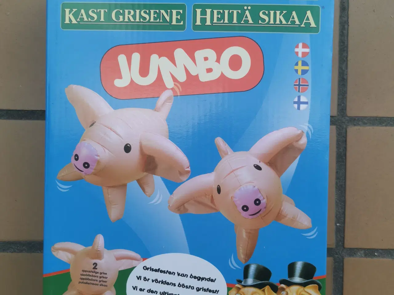 Billede 1 - UBRUGT Kaste Gris Brætspil Jumbo