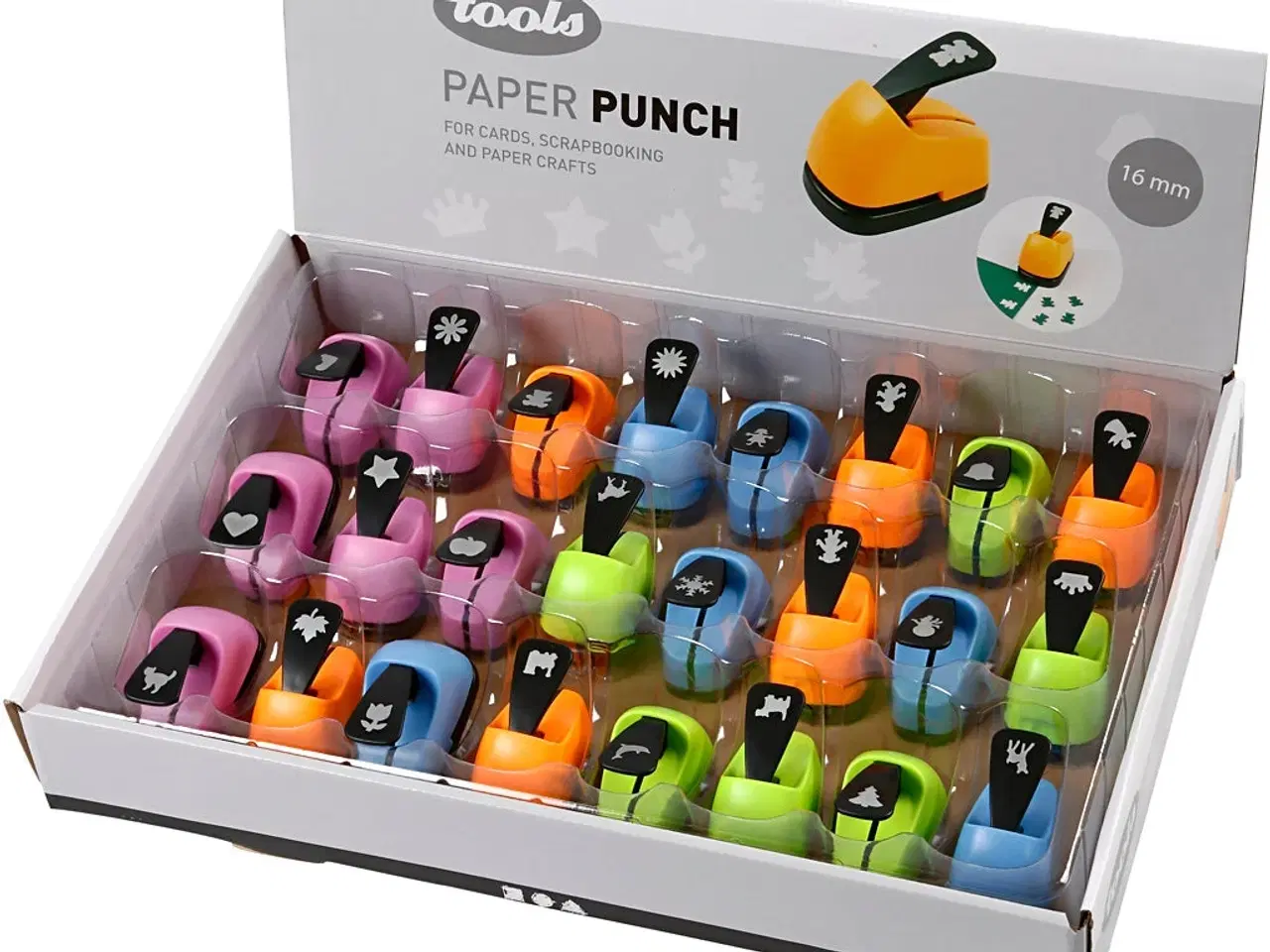 Billede 1 - Stansejern 16 mm, 24 stk. til kreativ udfoldelse