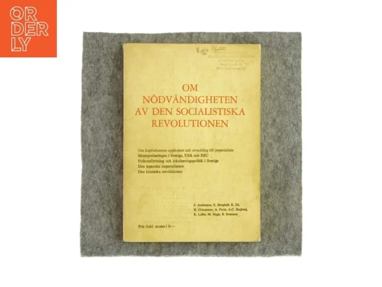 Billede 1 - Om ndv&#228;ndigheten av den socialistiska revolutionen (Bog)