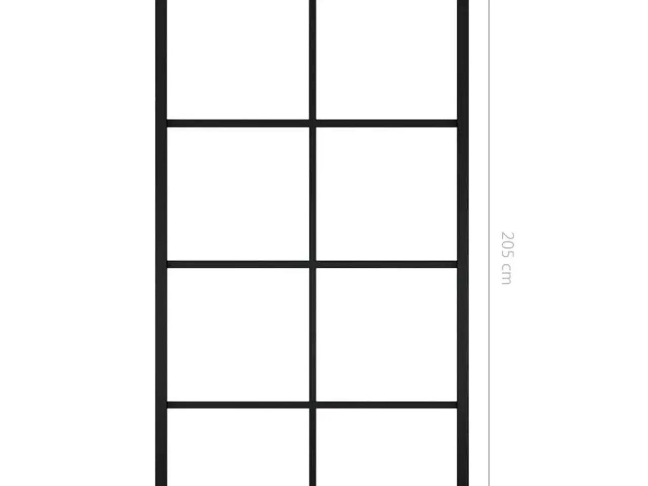 Billede 8 - Skydedør 102,5x205 cm aluminium og sikkerhedsglas sort