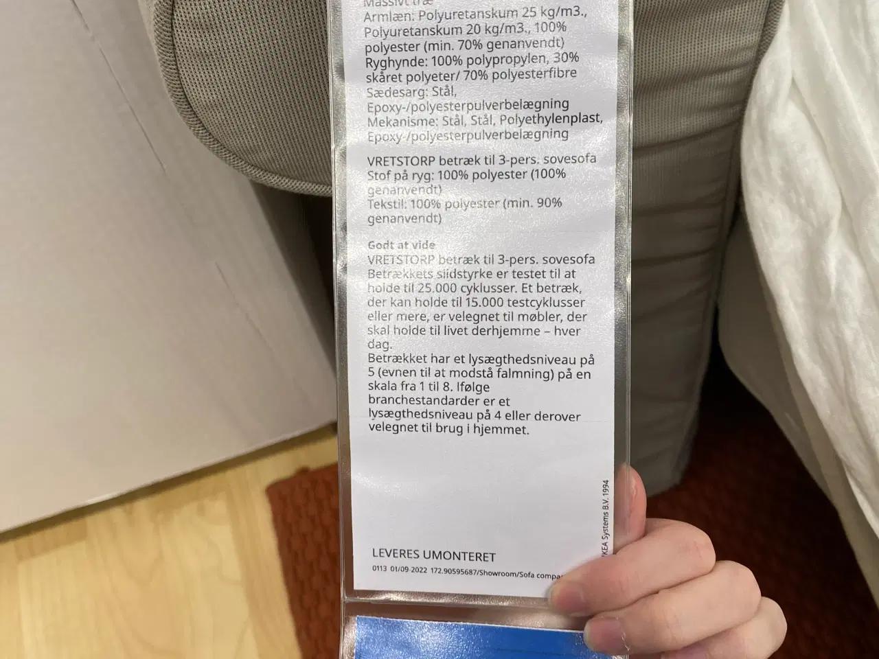 Billede 4 - 3 personers sovesofa - IKEA, VRETSTORP