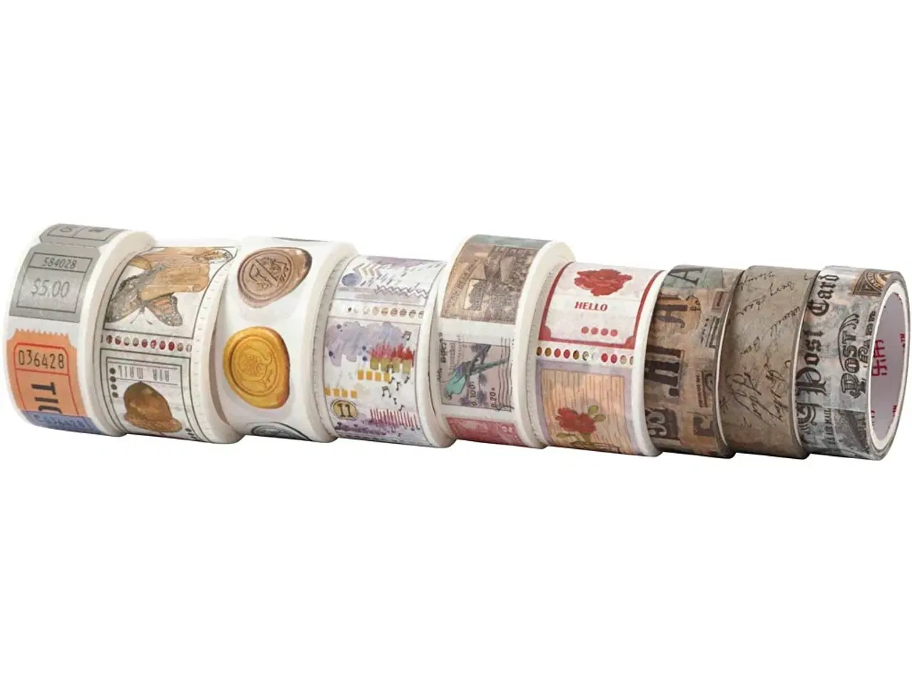 Billede 1 - Masking Tape, L: 3+5 M, B: 15+25 mm, 9rl./ 1 pk.