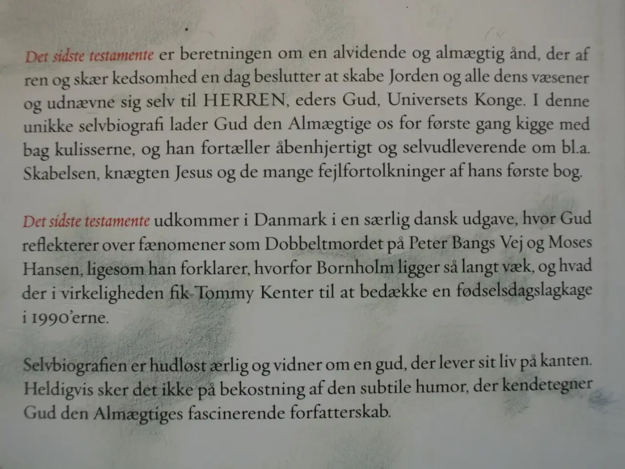 Billede 4 - det sidste testamente - en selvbiografi af gud, af