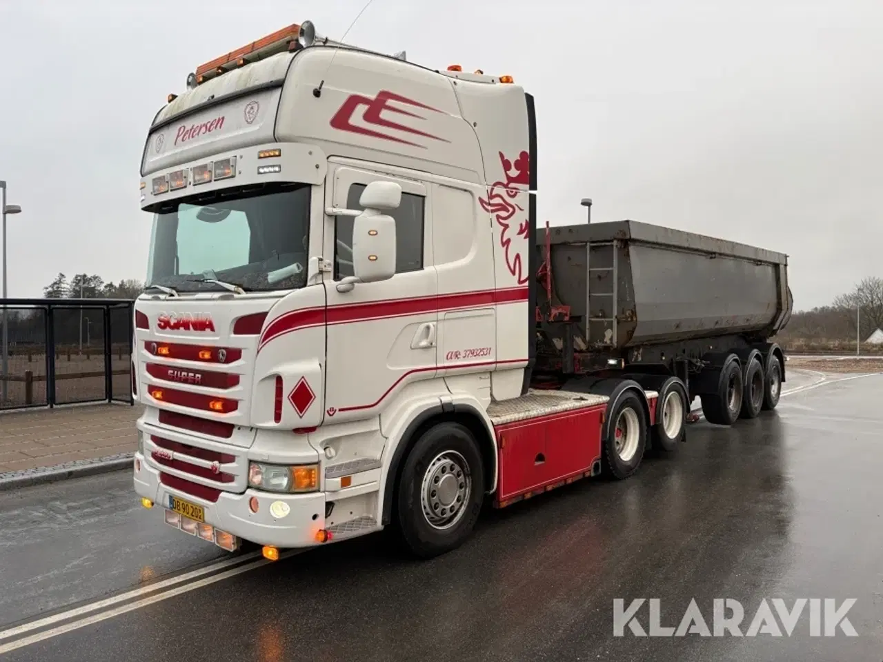 Billede 1 - Lastbil Scania, med 2 sættevogne Kel-berg, Schmitz R560 Super