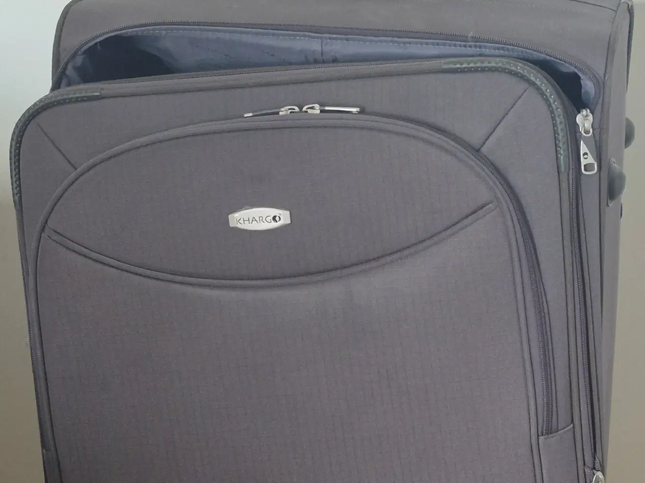 Billede 1 - Stor grøn Khargo trolley-taske med udvidelig dybde