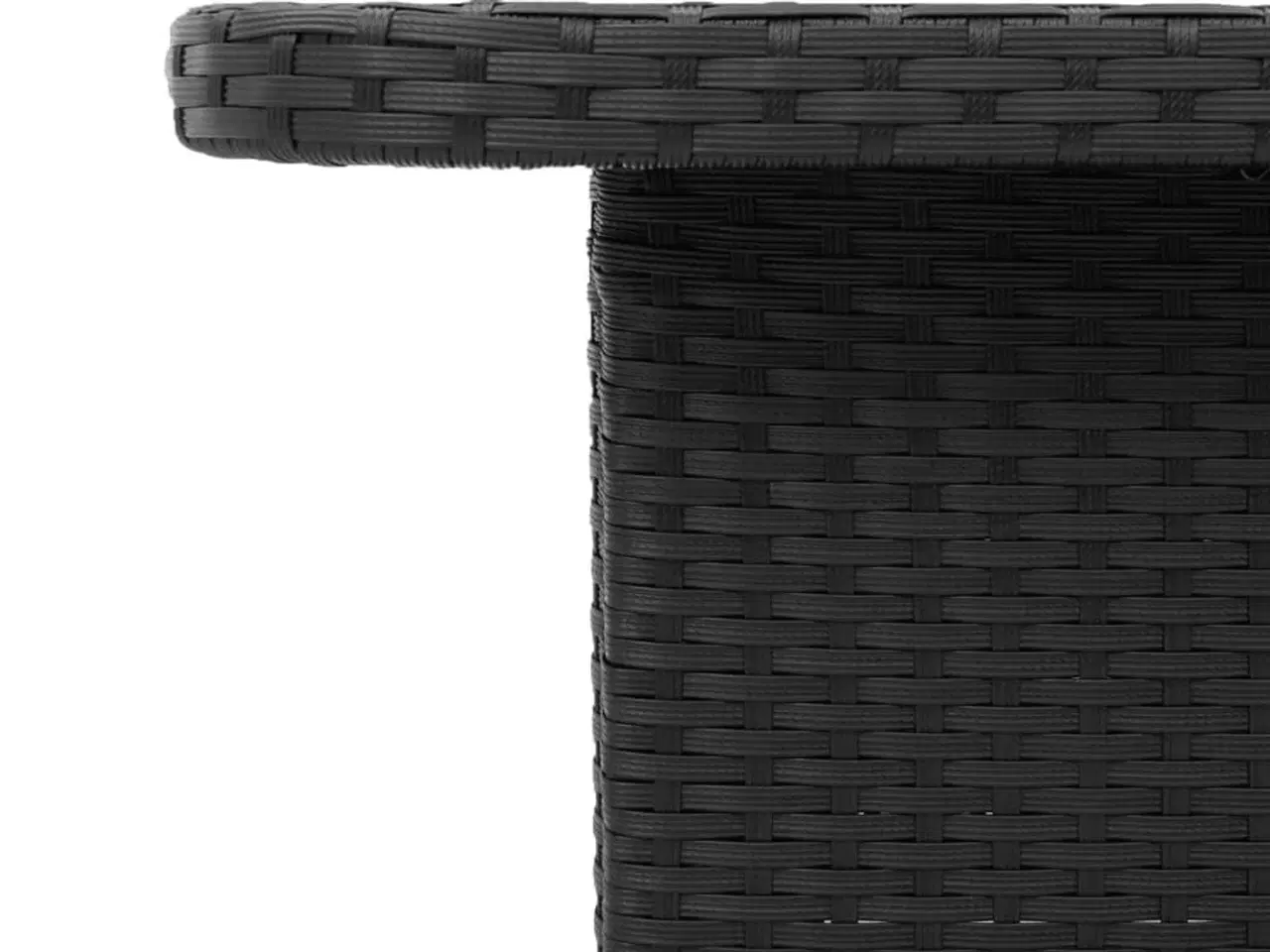 Billede 8 - Havebord 80x80x71 cm polyrattan og akacietræ sort