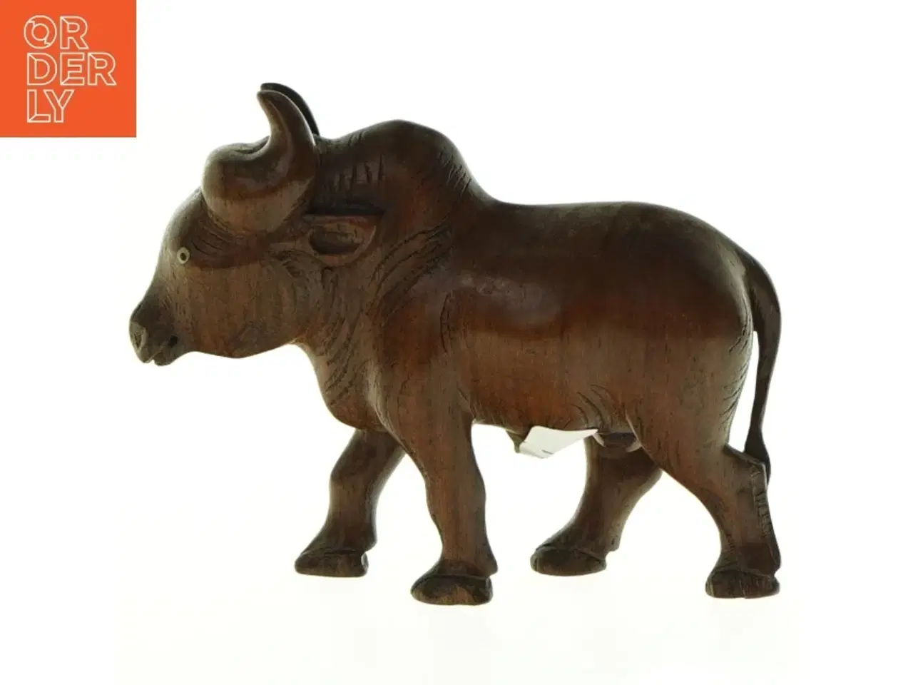 Billede 3 - Træfigur af bøffel (str. 12 x 10 cm)
