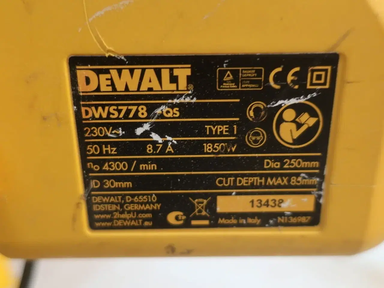 Billede 4 - Kap-/Geringssav DEWALT Model: DWS778/ DE77024 -XJ