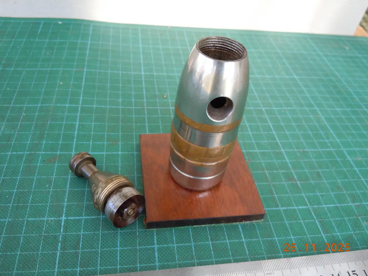 Billede 2 - Granatspids, 37mm, Dansk, Cigarklipper, ca. 1900.