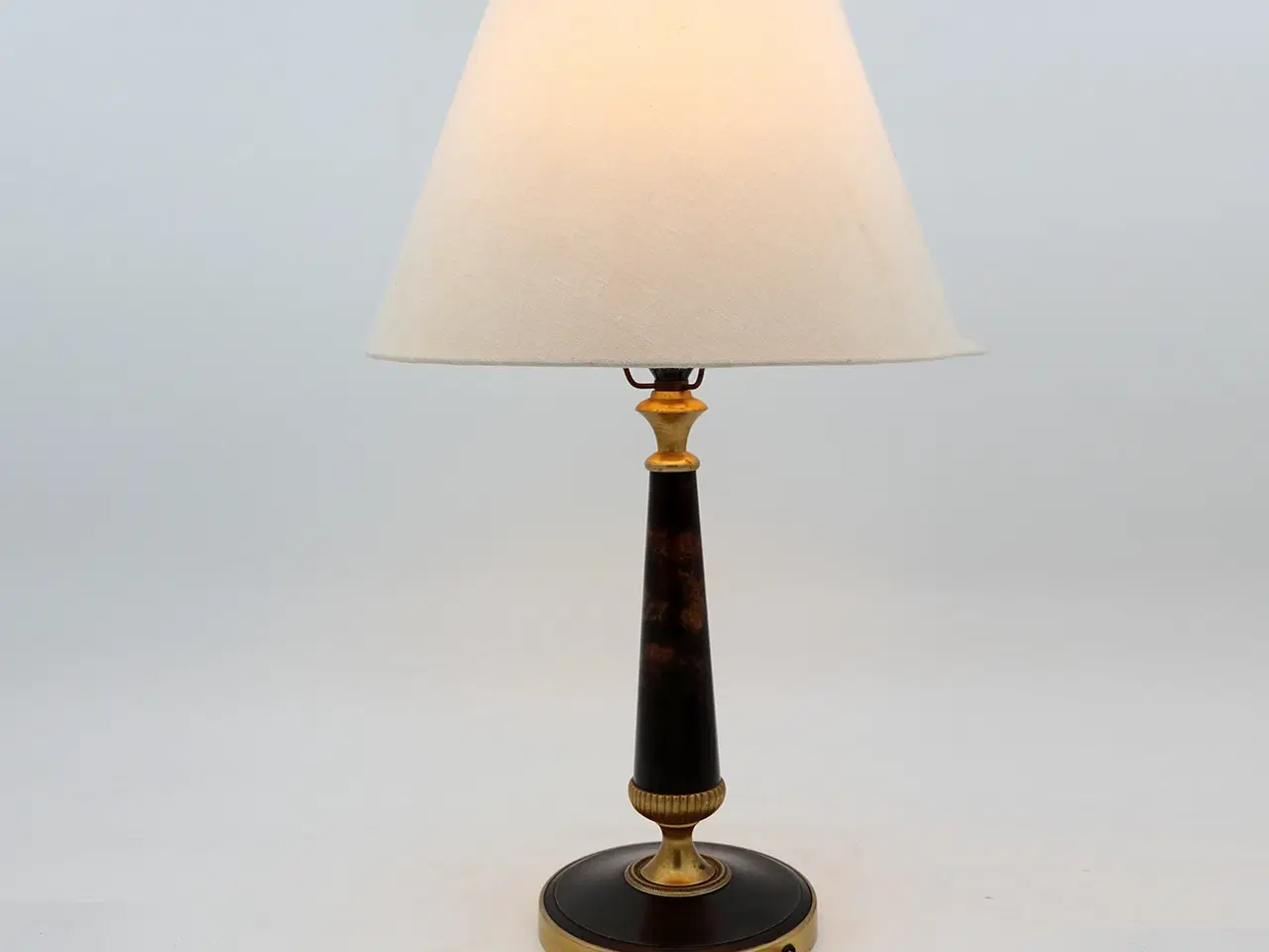 Billede 1 - Antik elegant empirestil messing bordlampe 1930'ne