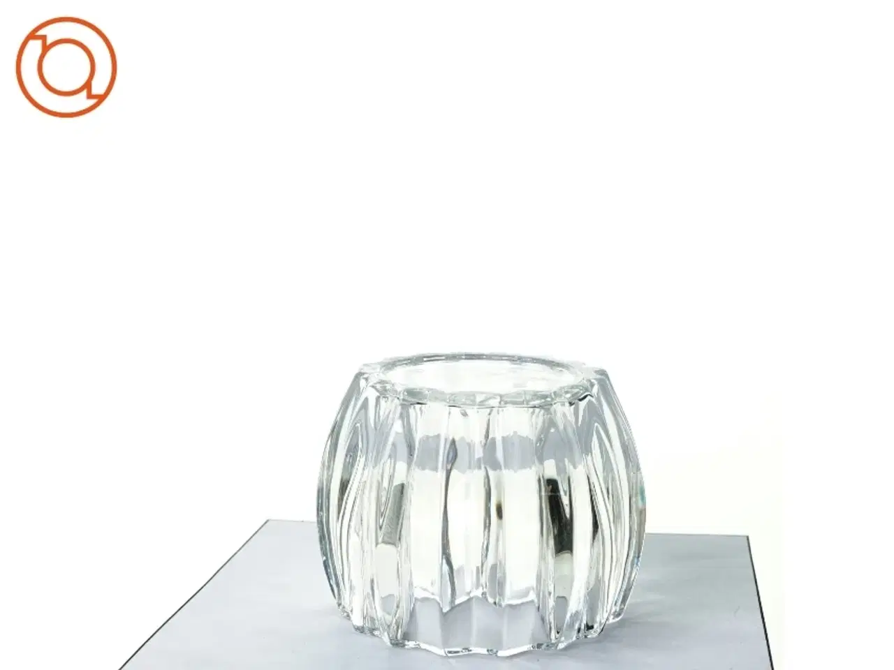 Billede 3 - Lysestage i glas til fyrfadslys (str. 8 går i 9 cm)