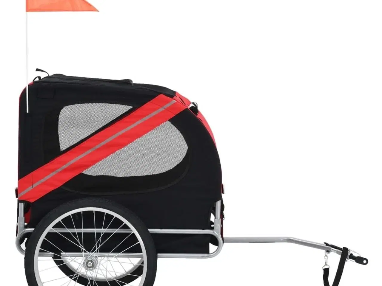 Billede 2 - Cykeltrailer til kæledyr rød og sort