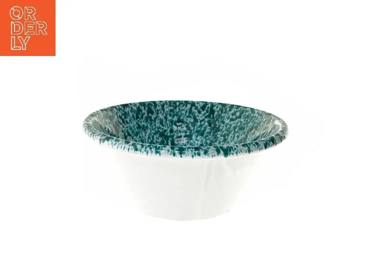 Billede 1 - Skål, keramisk med grønt mønster (str. Ø 37x16 cm)