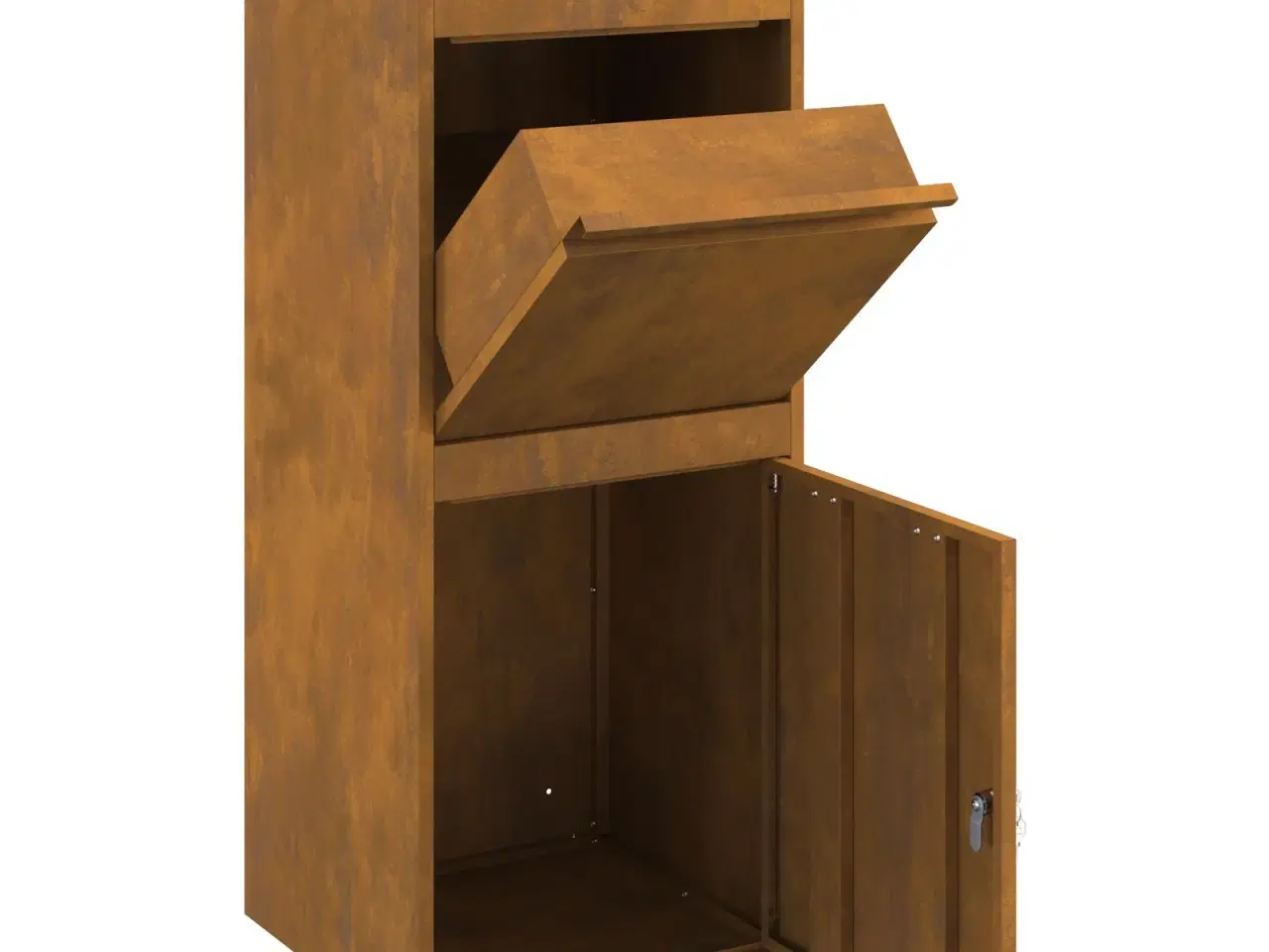 Billede 5 - Pakke drop boks Rusten 41 x 38 x 103 cm Forvitret stål