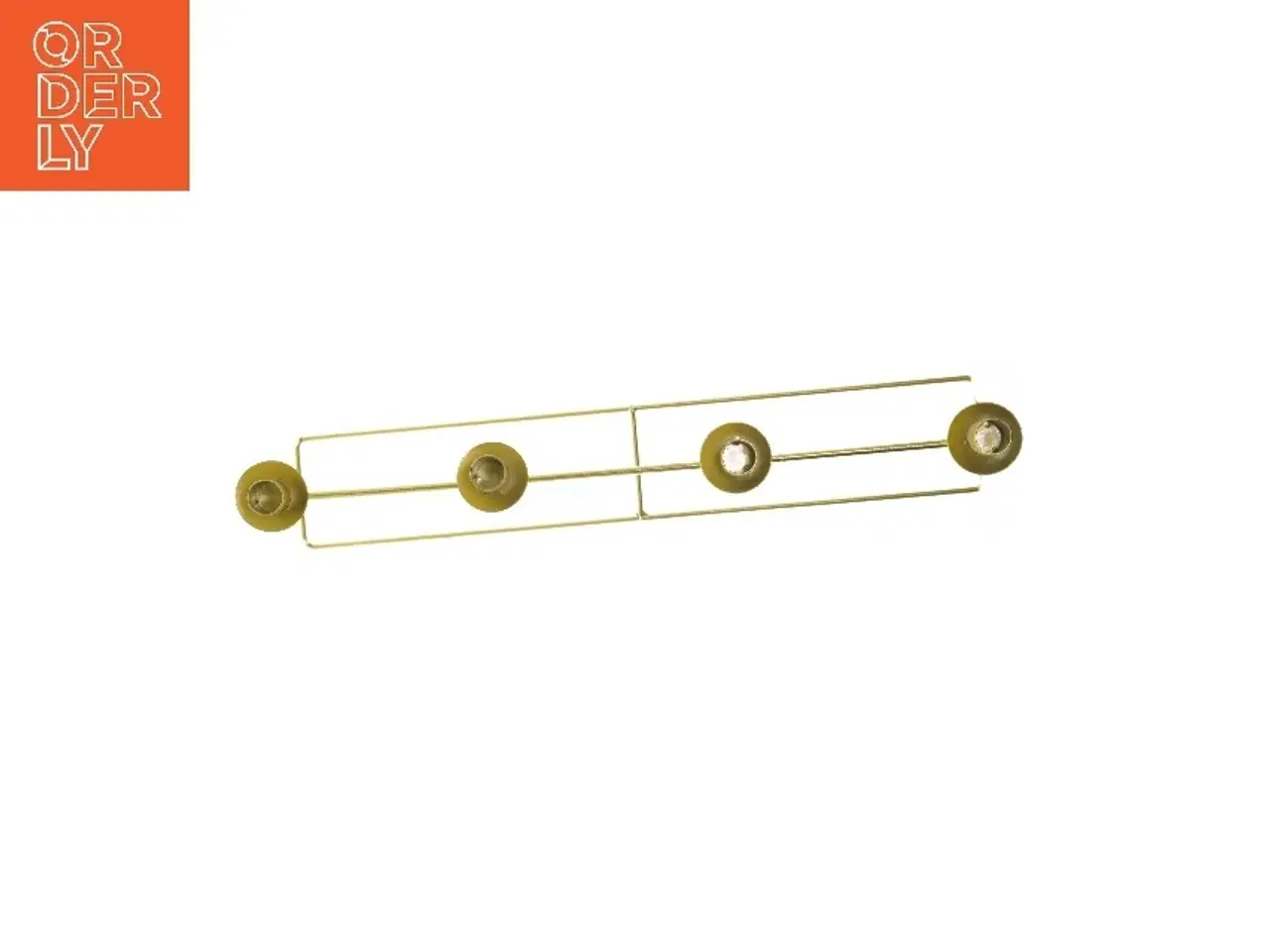 Billede 2 - Guldfarvet lysestage med plads til 4 lys (str. 60x33 cm)