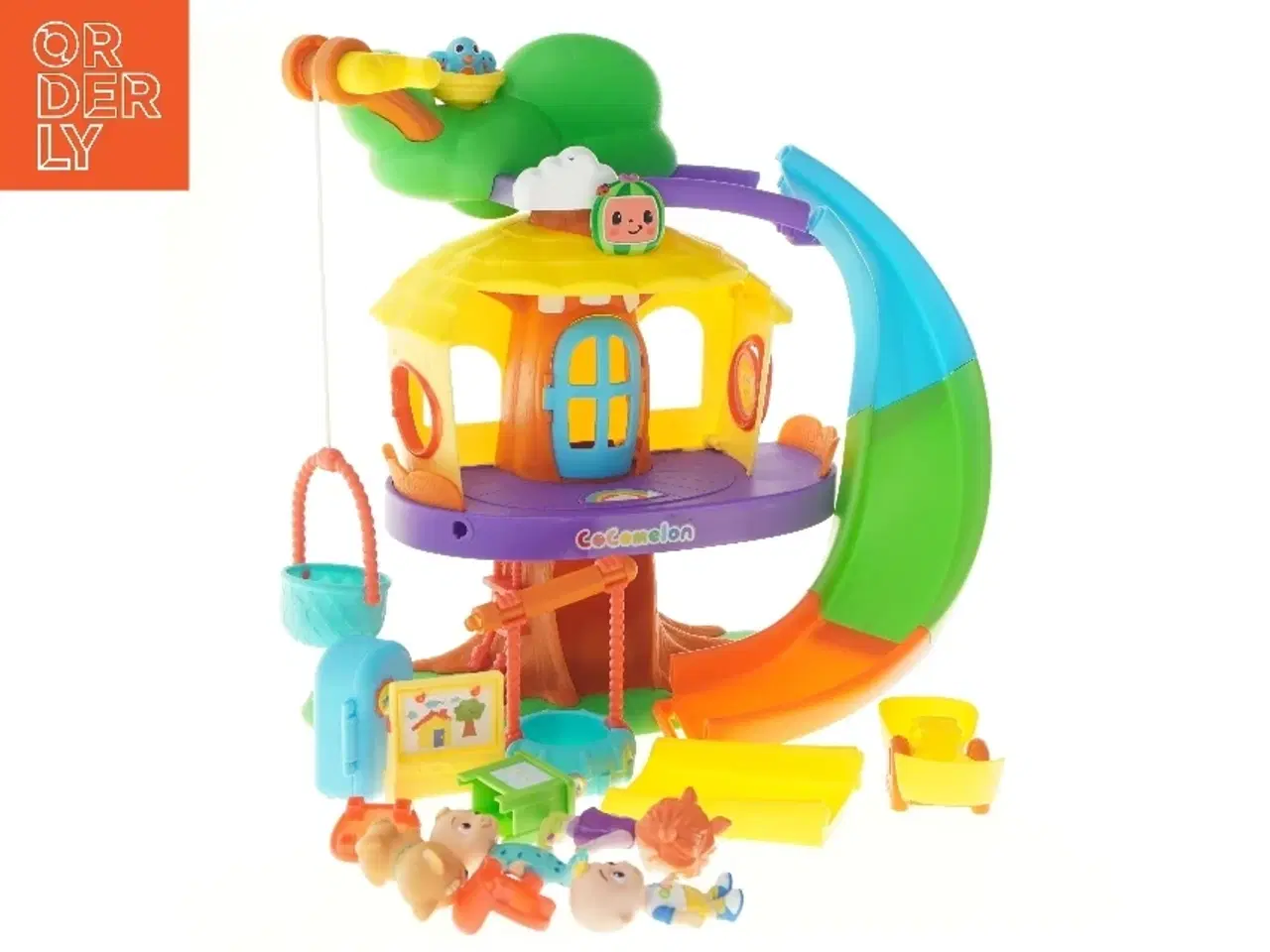 Billede 1 - Legetøjs træhus med figurer fra Cocomelon (str. 36x30 cm)