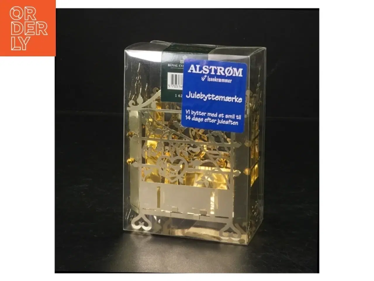 Billede 1 - Gennemsigtig julepynt med guldfarve