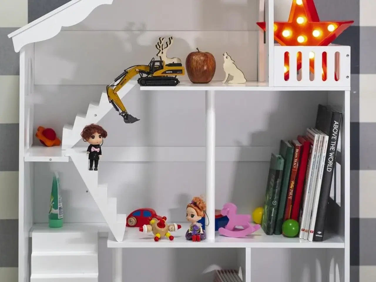 Billede 14 - Dukkehus bogreol 2‑i‑1 LULILO CALLA XXL – 116 cm