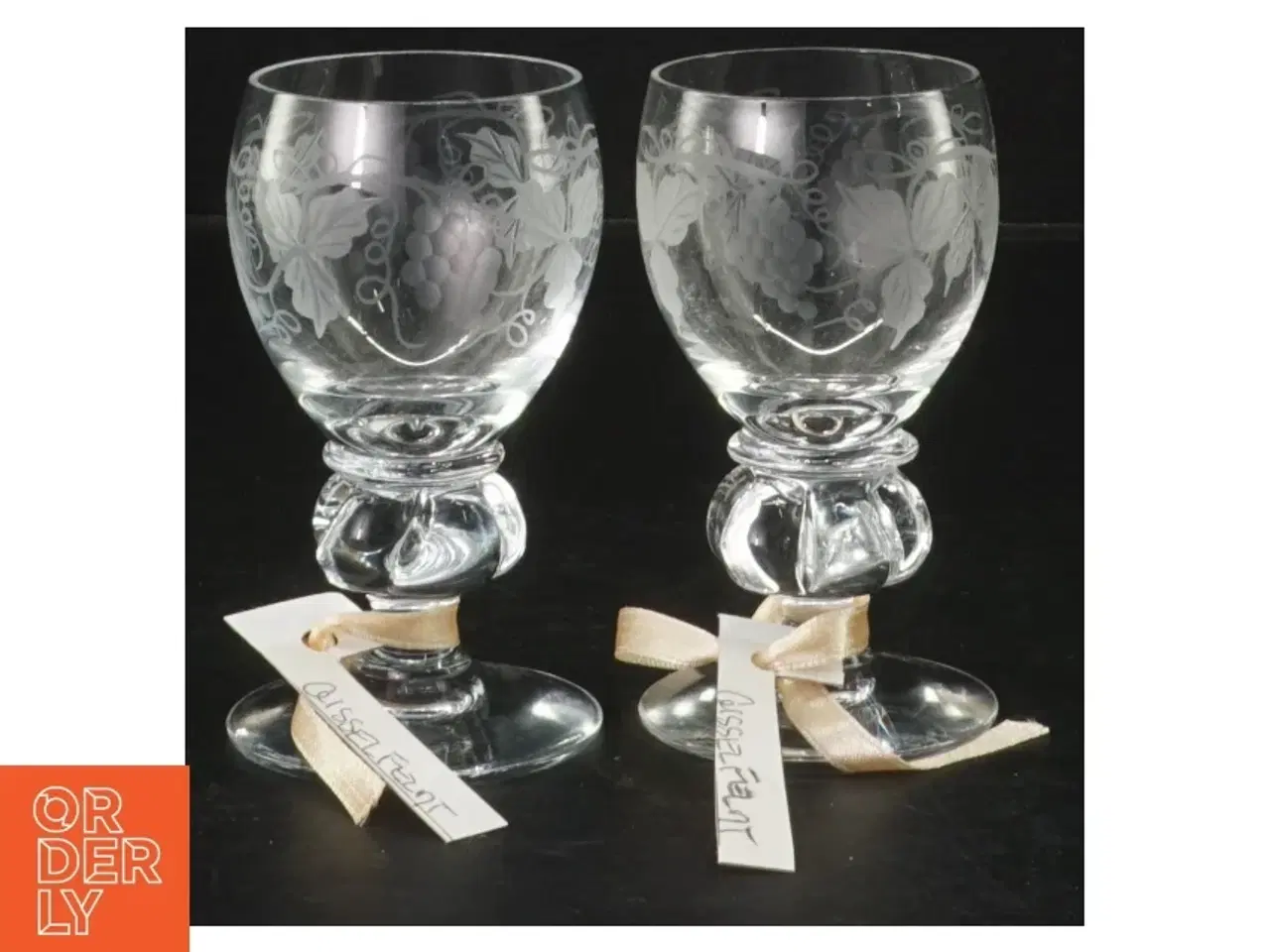 Billede 1 - Gisselfeldt Graverede glas (str. 10 cm)