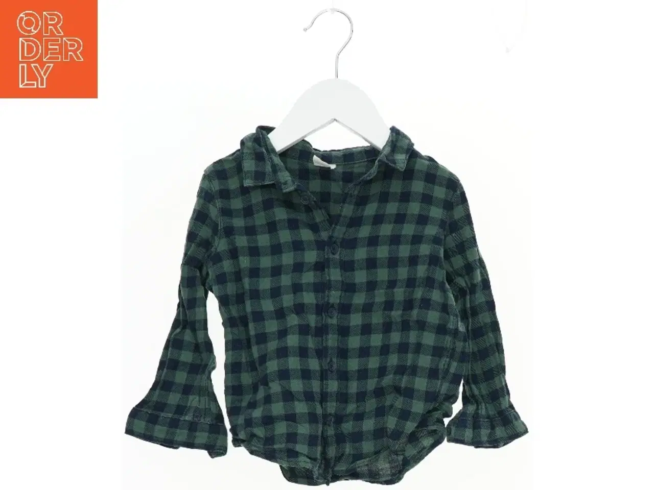 Billede 1 - Grøn ternet skjorte til børn fra H&M (str. 86)