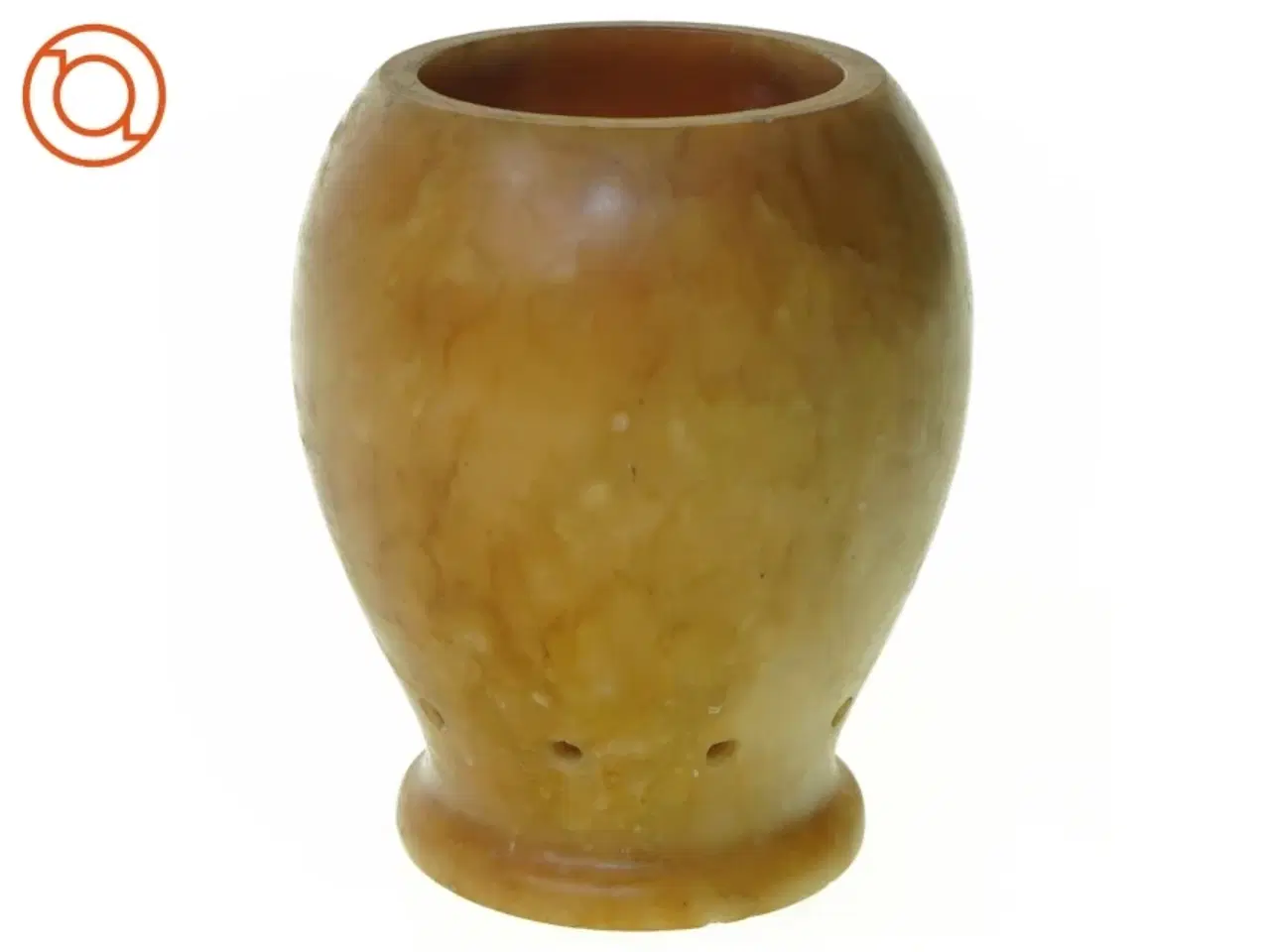 Billede 1 - Alabast Potpourri Krukke / Lysholder (str. 13 x 10 cm)