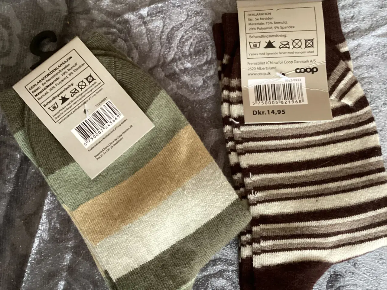Billede 2 - Stribede strømper, nye
