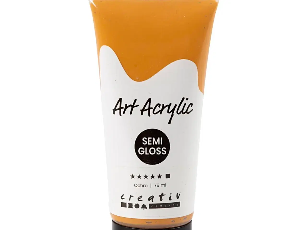 Billede 1 - Art Akrylmaling, halvblank, dækkende, okker, 75ml/ 1 fl.