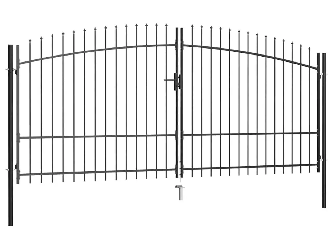 Billede 2 - Dobbelt hegnslåge med spydtop 400 x 225 cm