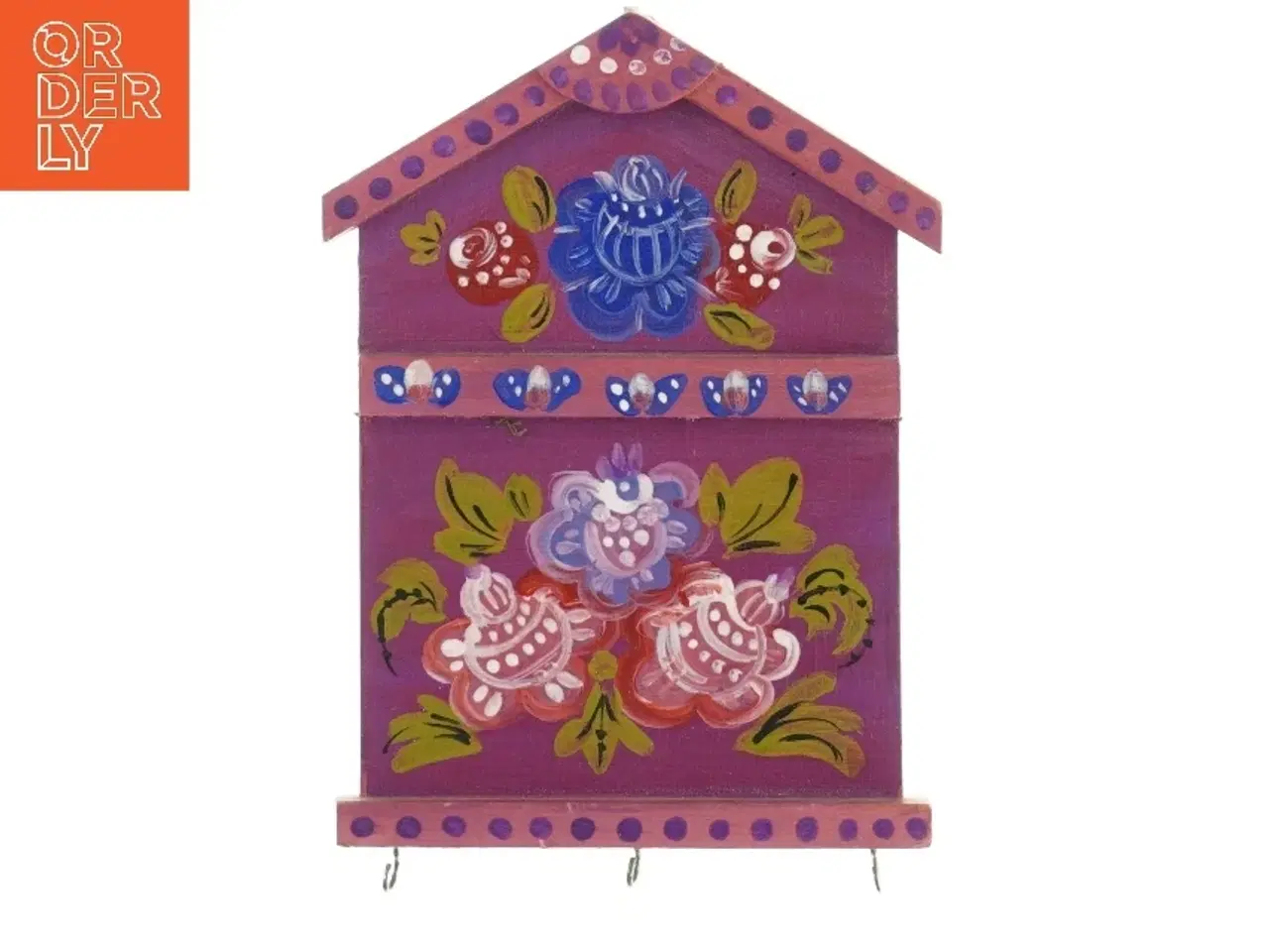 Billede 1 - Håndmalet nøglebræt & brevholder (str. 21 x. 14 cm)