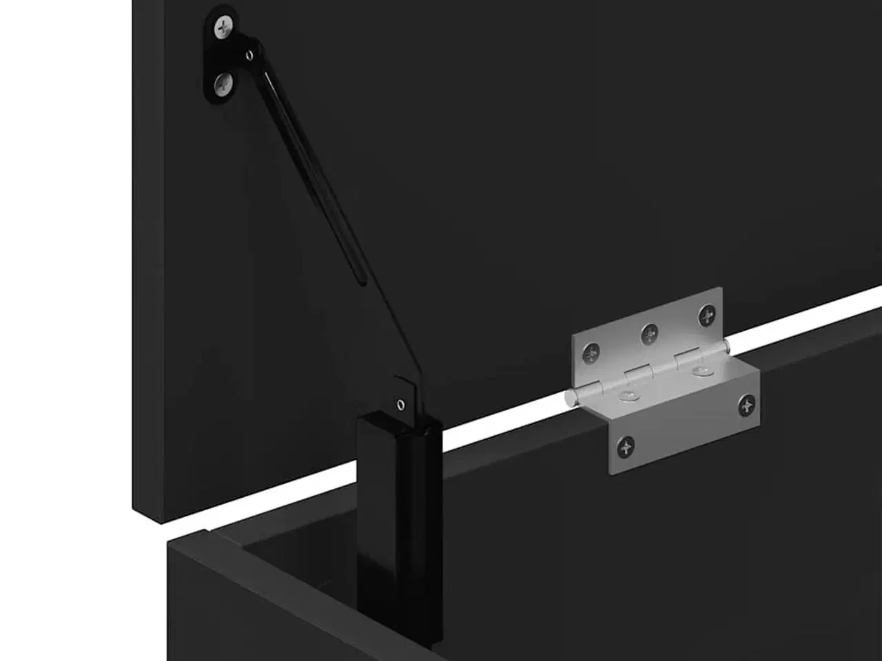 Billede 9 - Skobænk 102x30,5x45 cm konstrueret træ sort