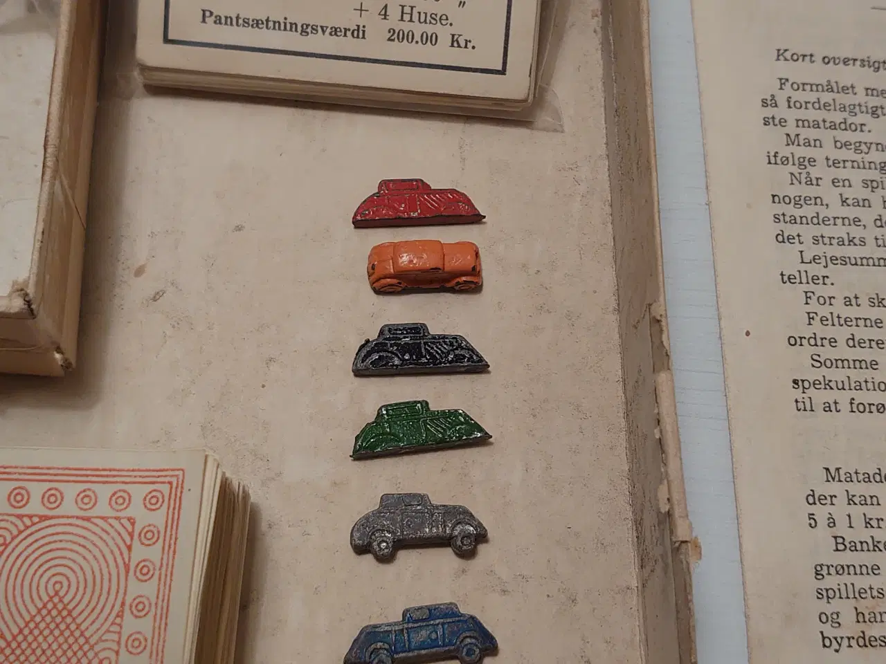 Billede 3 - Komplet matadorspil fra før 1948 med metalbiler.