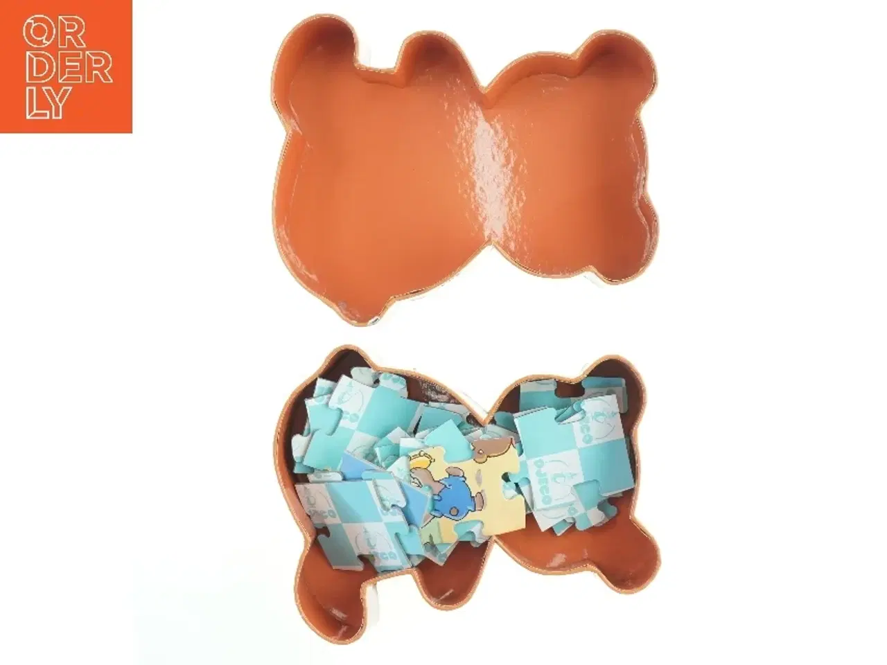 Billede 2 - Bjørnebal puslespil i bjørneformet æske fra Djeco (str. 42 x 30 cm)