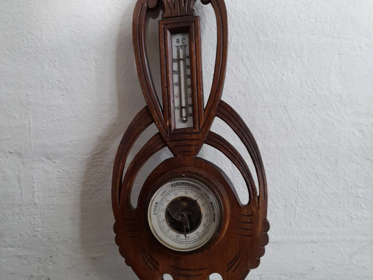 Billede 1 - Barometer / termometer - gammelt