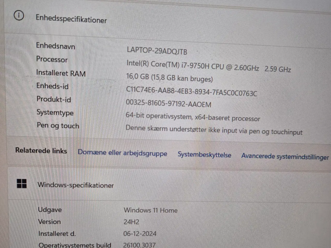 Billede 2 - Acer Nitro AN515-54 Gaming Laptop + Ekstra Nyt Bat