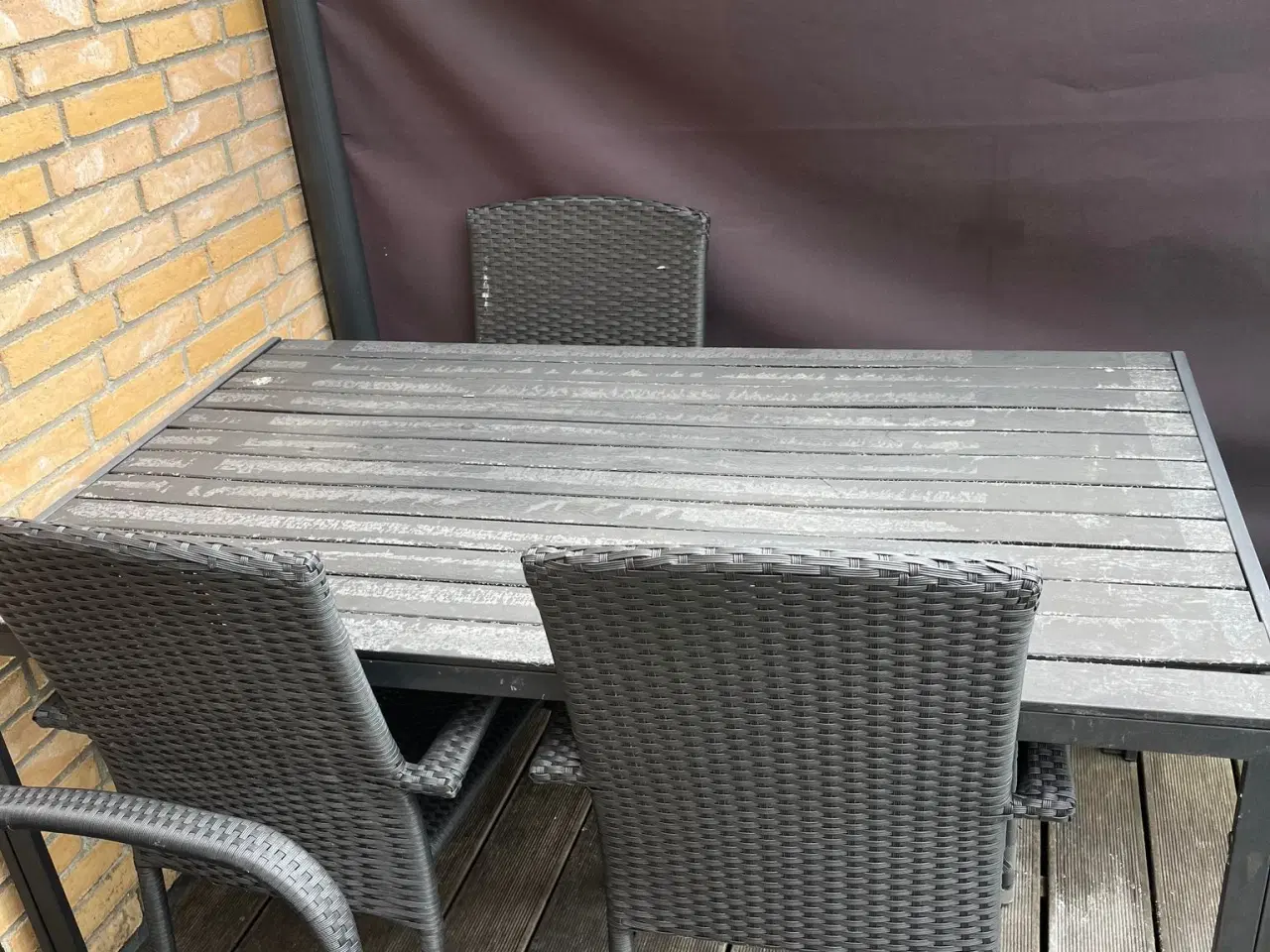 Billede 1 - Stort bord til terrassen med 6 stole
