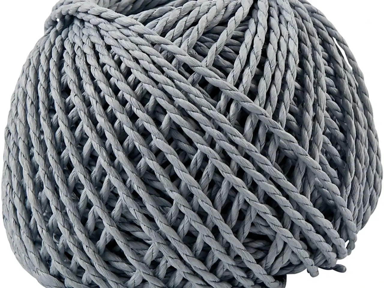 Billede 1 - Papirgarn, tykkelse 2,5-3 mm, lyseblå, 150 g, 40m/ 1 ngl.