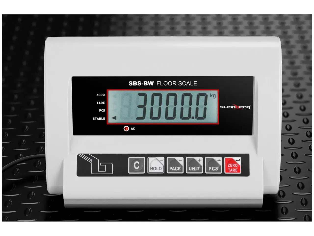 Billede 4 - Gulvvægt ECO – 3000 kg / 1 kg – LCD