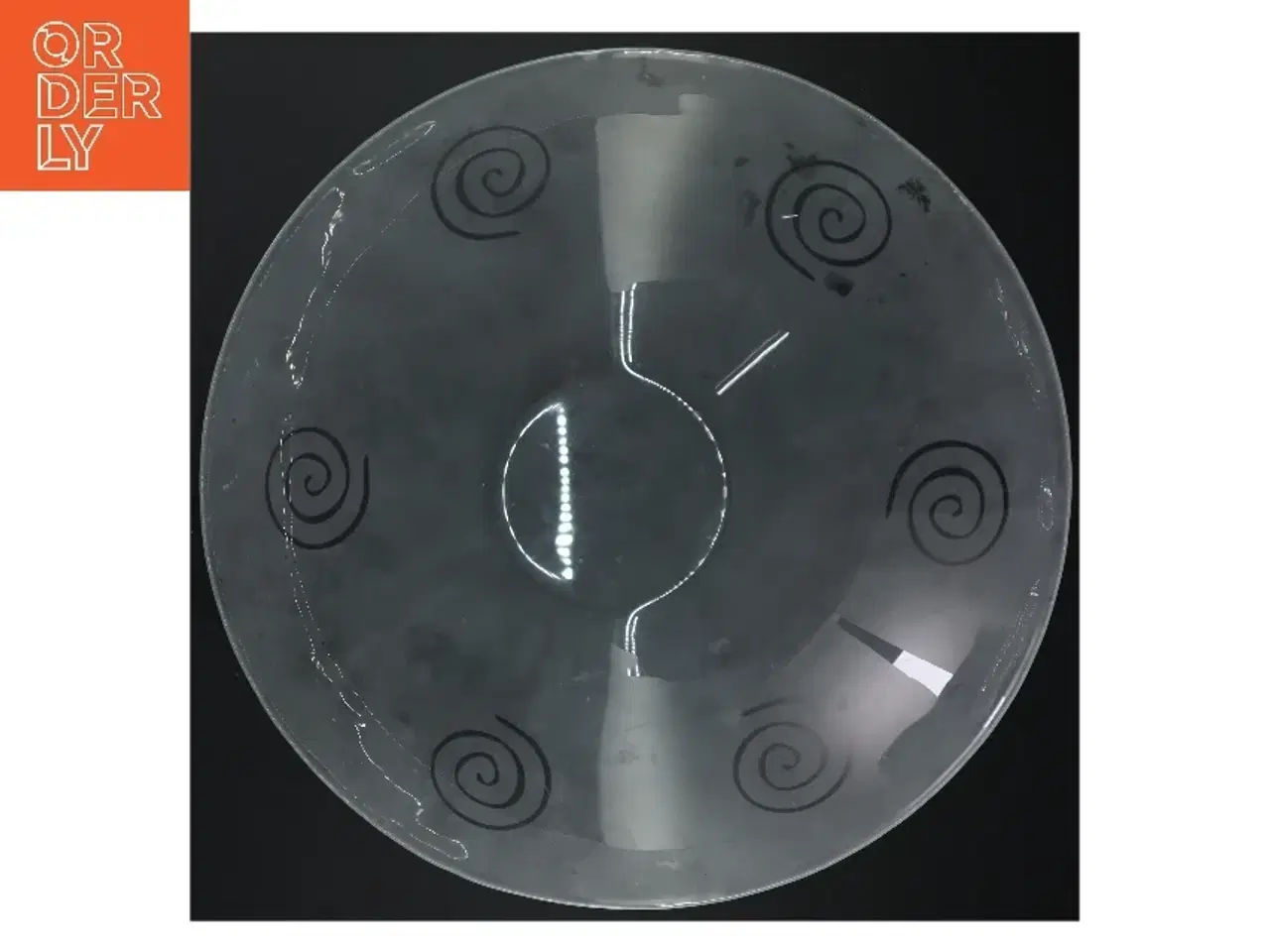 Billede 3 - Glasfad med spiralmønster (str. 33 cm)