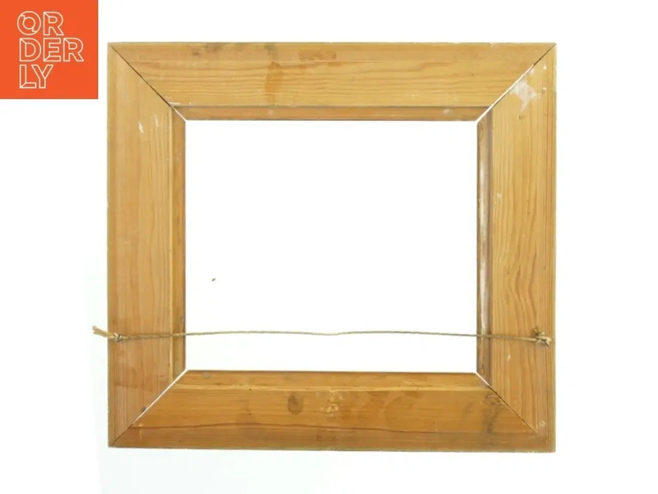 Billede 2 - Guldbelagt træramme til billeder (str. 37x34 cm)