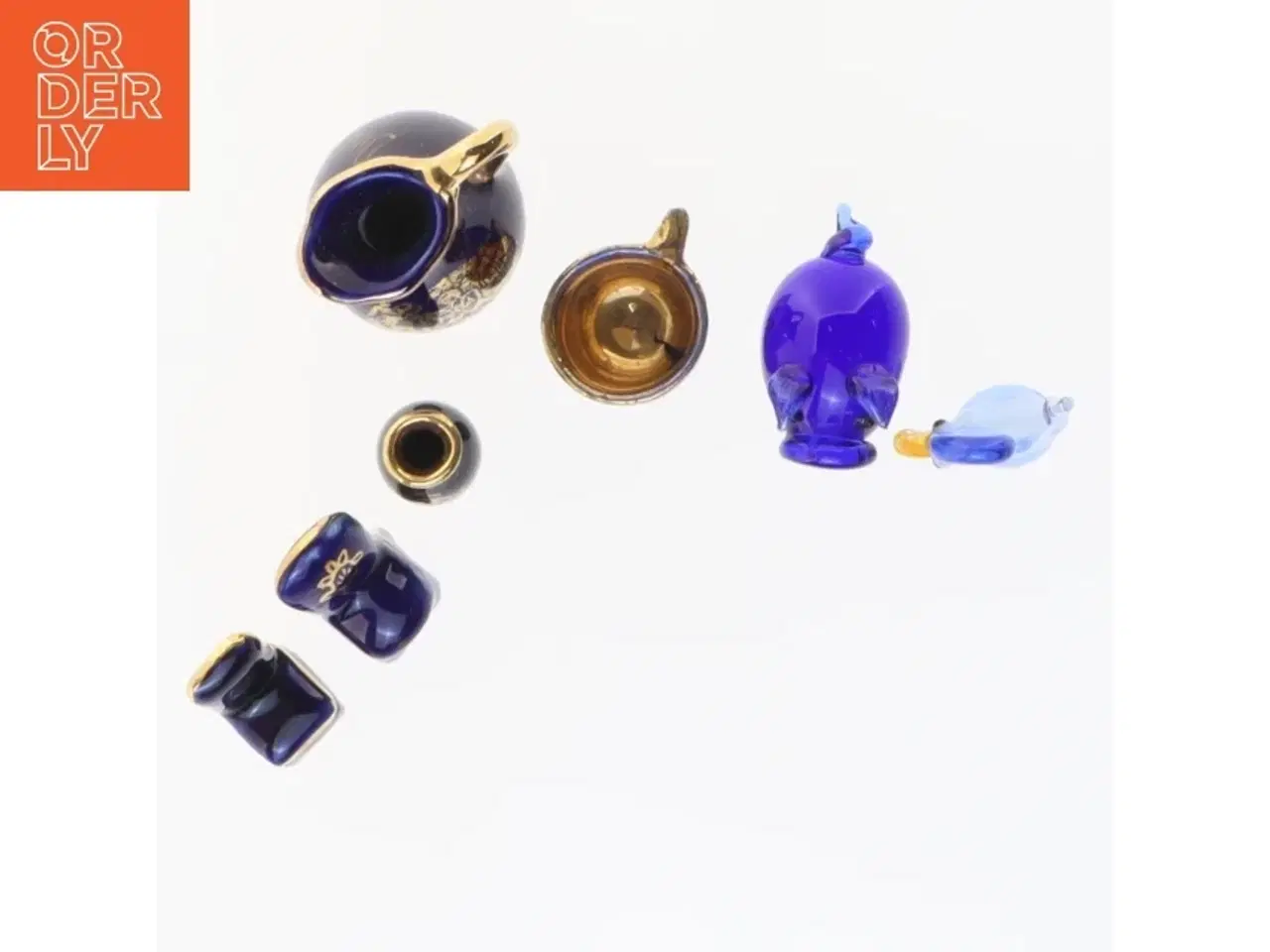 Billede 2 - Miniature keramiske og glasfigurer (str. 5 cm)